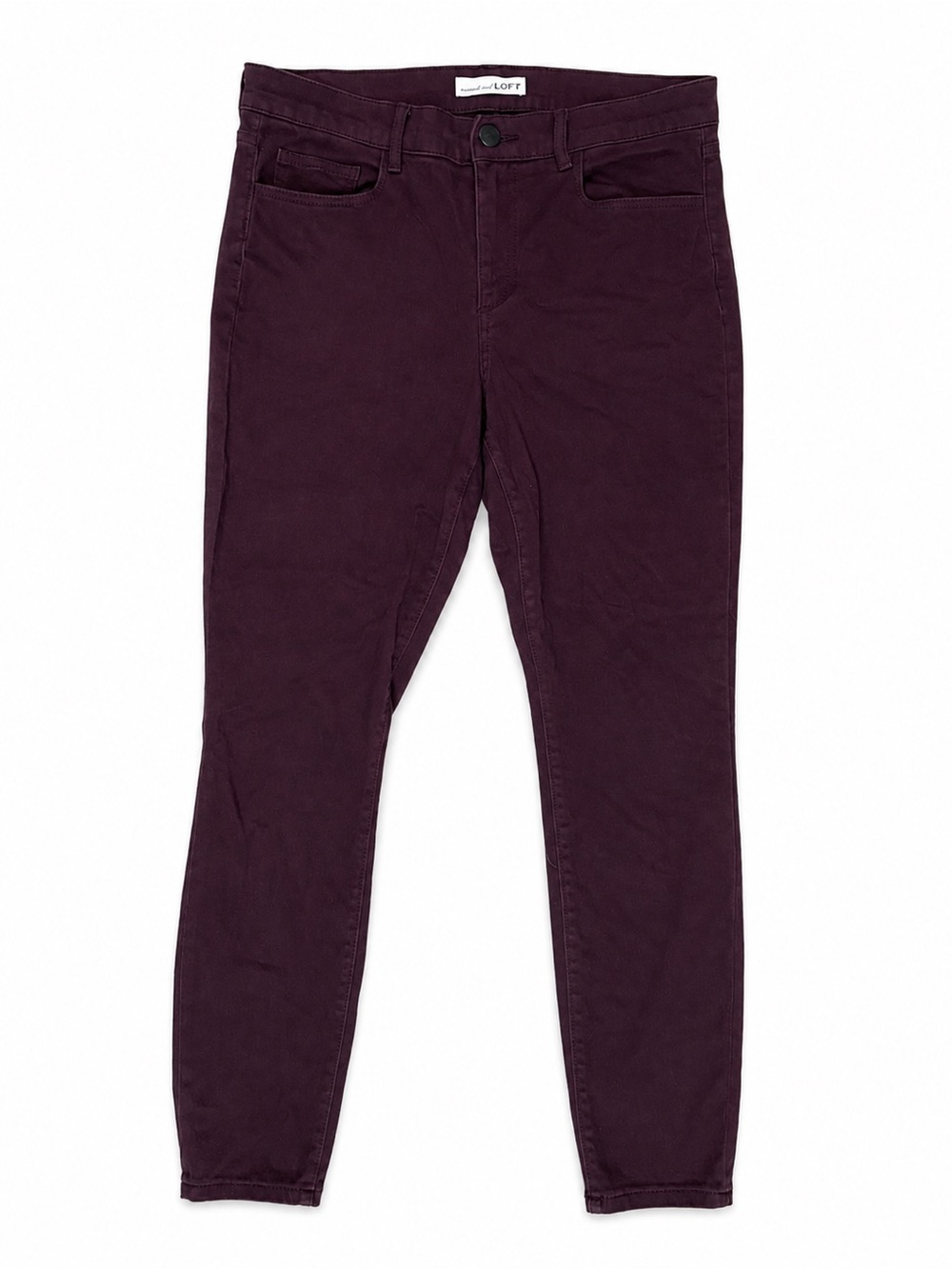 LOFT Burgundy Slim Fit Pants